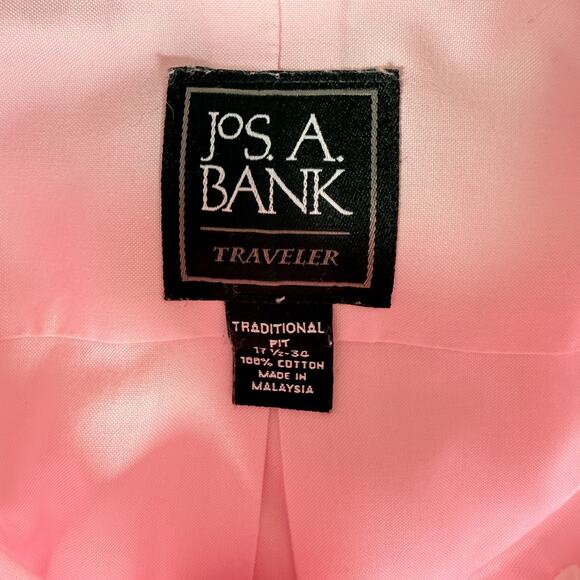 Jos A Bank Dress Shirt Mens 17.5 34 Travelers Traditional Fit Polish Jet-Setter - Picture 2 of 6